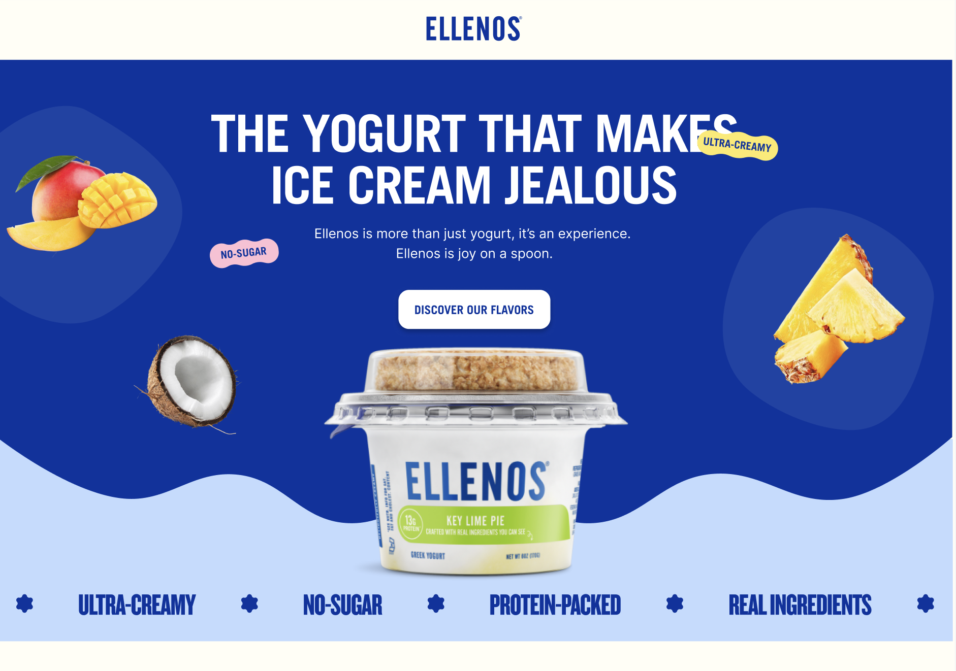 Ellenos website homepage